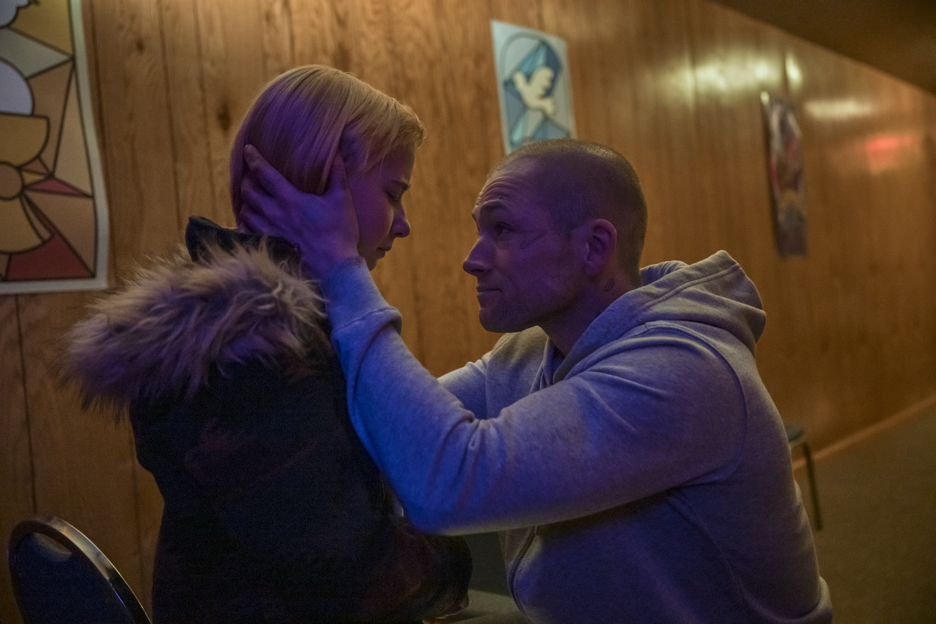 (L to R) Ana Sophia Heger and Taron Egerton in 'She Rides Shotgun'. Photo: Lionsgate.