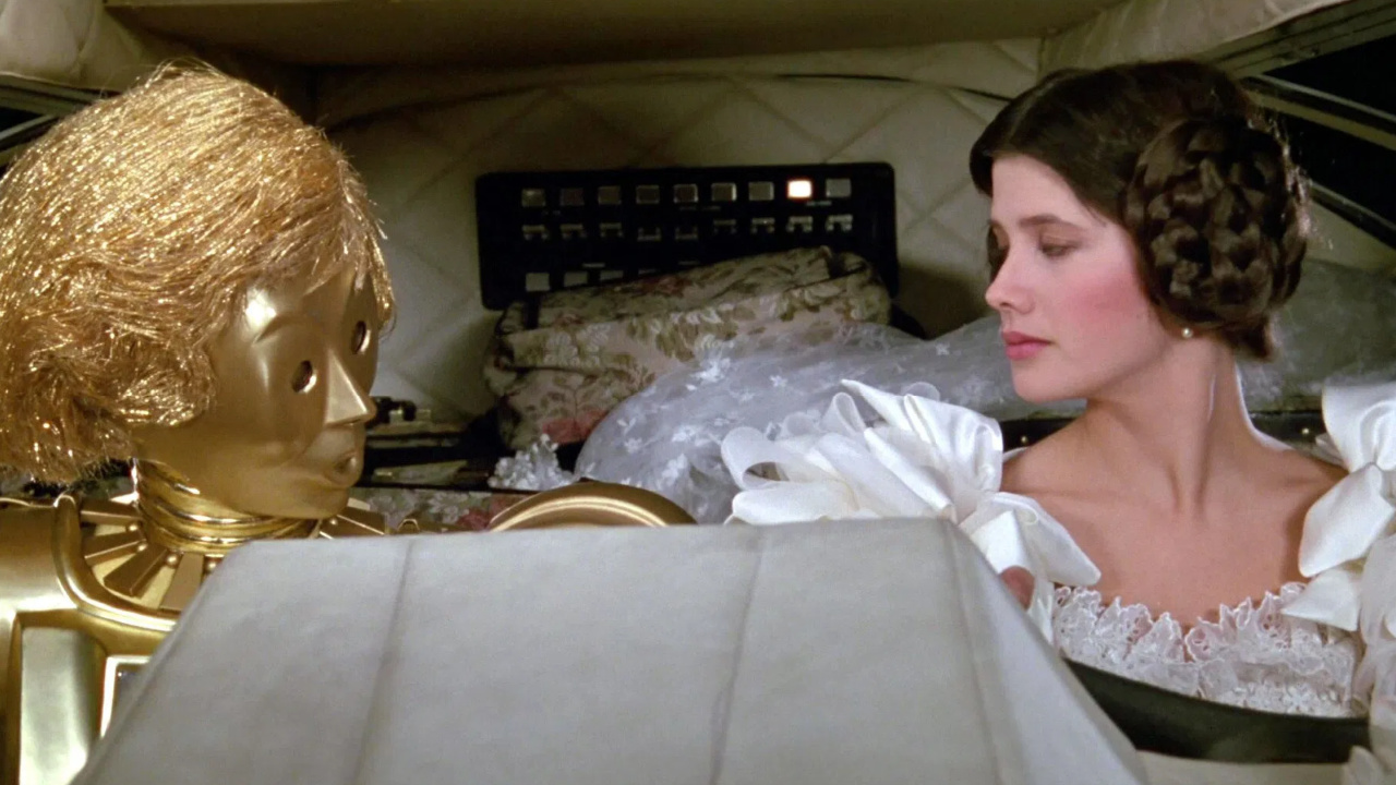 (L to R) Joan Rivers as the voice of Dot Matrix and Daphne Zuniga as Princess Vespa in 'Spaceballs'. Photo: Metro-Goldwyn-Mayer.