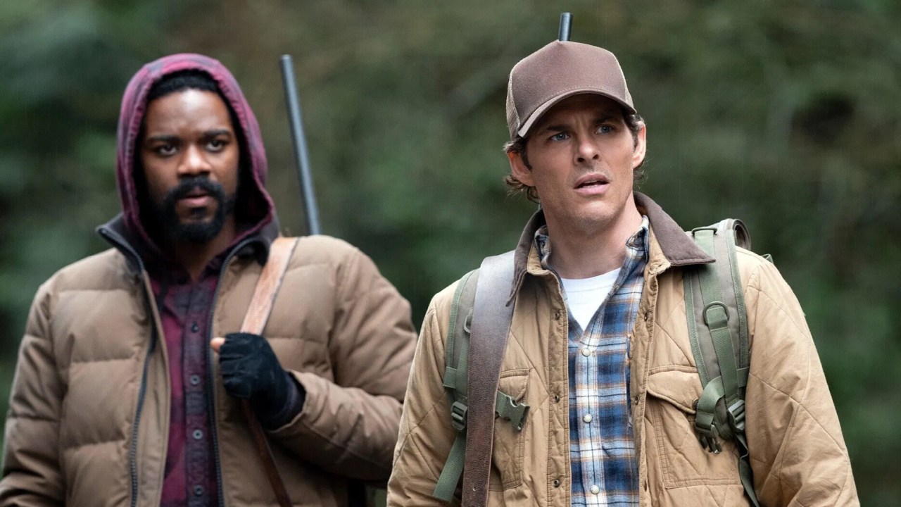 (L to R) Jovan Adepo and James Marsden in the CBS All Access series 'The Stand.' Photo: Robert Falconer/CBS ©2020 CBS Interactive, Inc. All Rights Reserved.