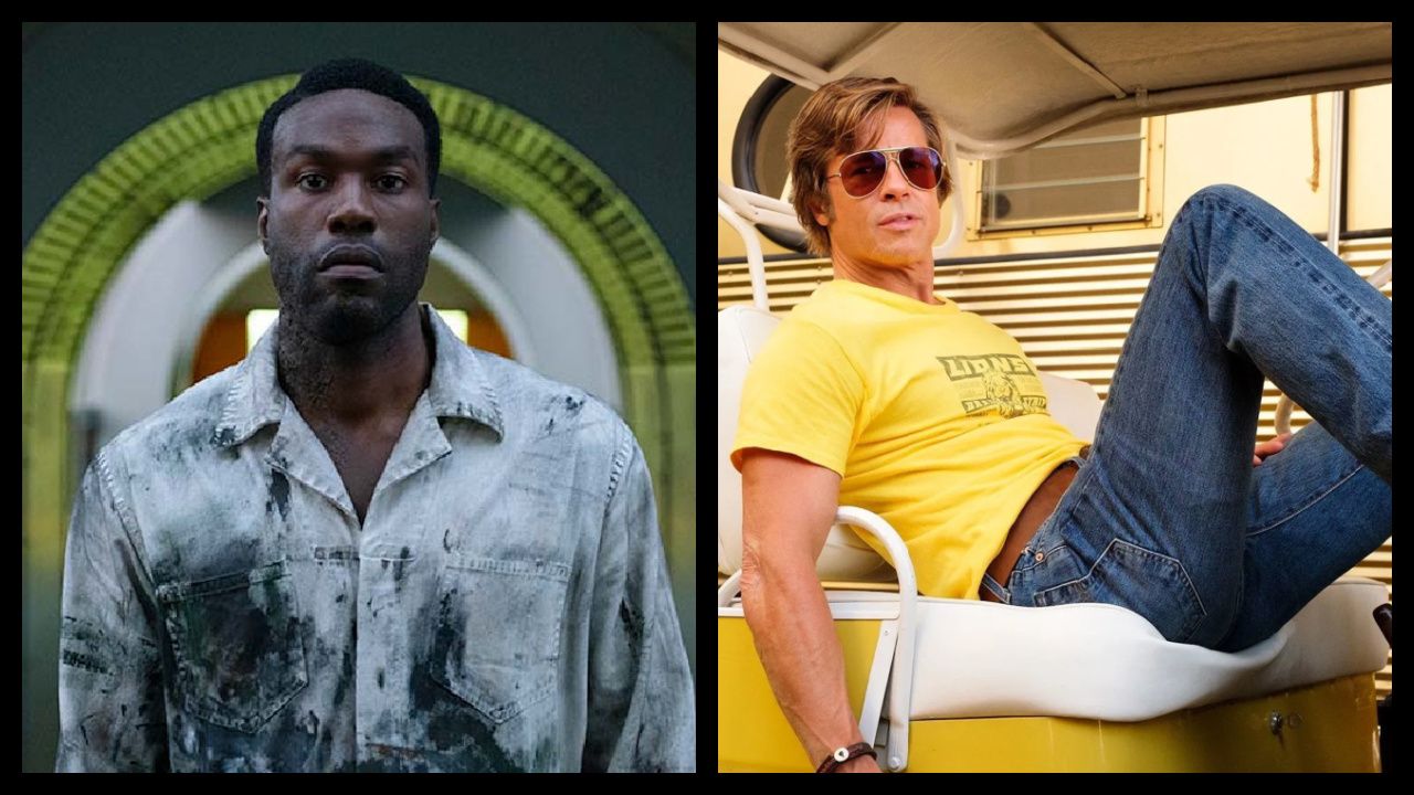 (Left) Yahya Abdul-Mateen II in 2021's 'Candyman.' Photo: Universal Pictures. (Right) Brad Pitt in 'Once Upon a Time in Hollywood.' Photo: Sony Pictures Releasing.