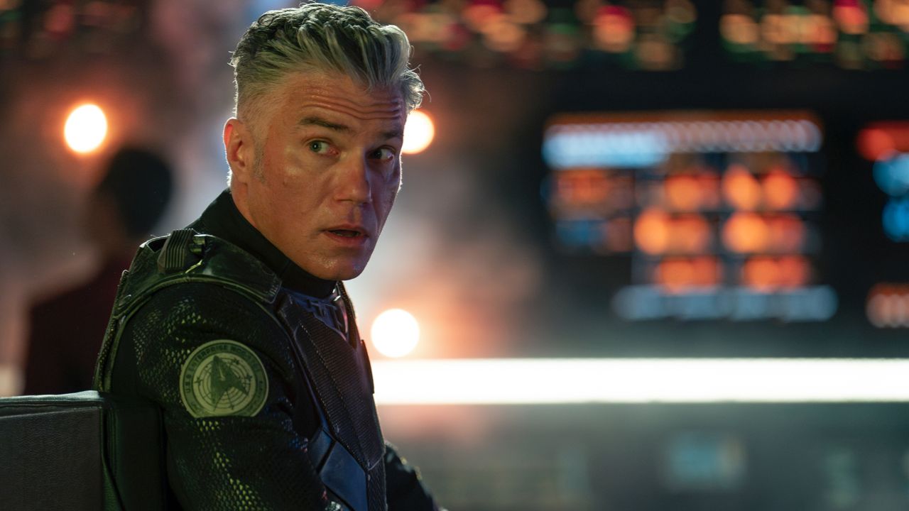 Anson Mount as Pike in ‘Star Trek: Strange New Worlds’, episode 1, season 3, streaming on Paramount+, 2025. Photo: Marni Grossman/Paramount+.