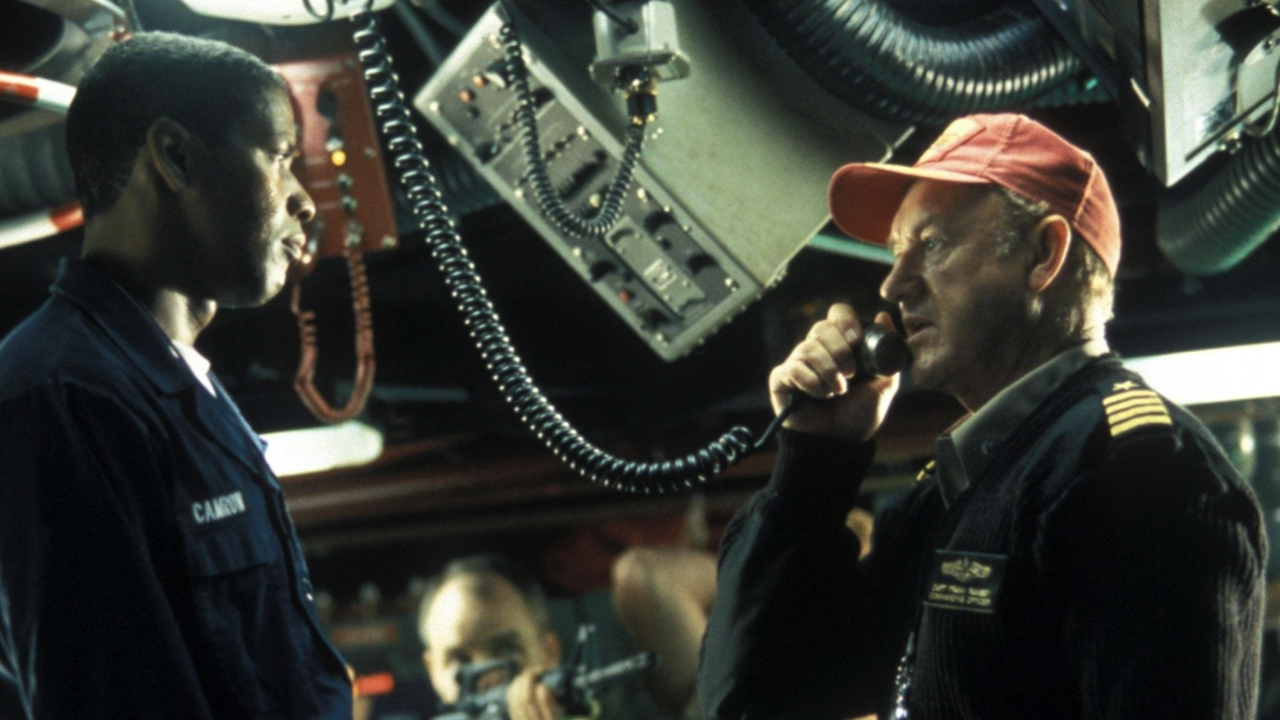 (L to R) Denzel Washington, Gene Hackman in 'Crimson Tide'. Photo: © Hollywood Pictures Company, Don Simpson Productions, Inc. & Jerry Bruckheimer Inc.-All rights reserved.