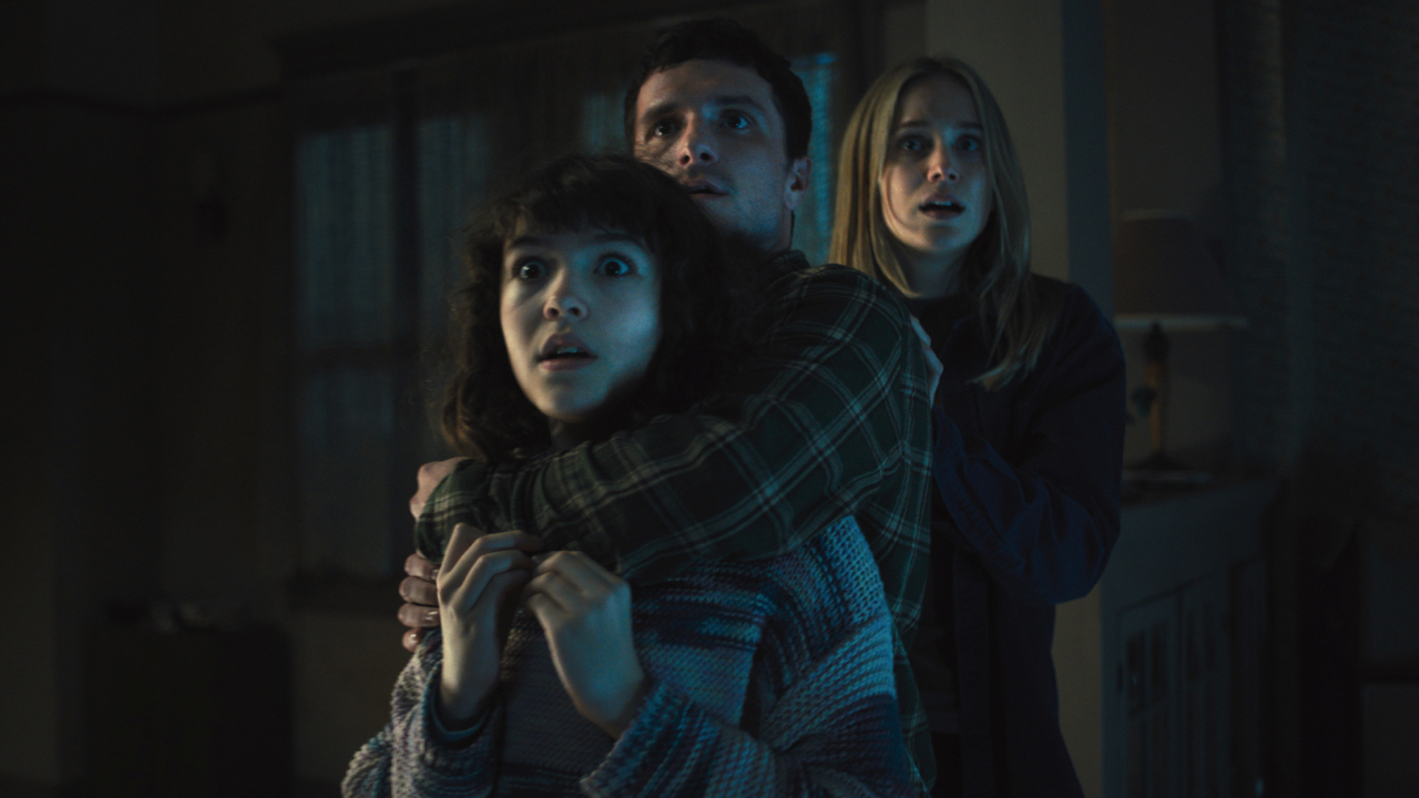 (L to R)Abby (Piper Rubio), Mike (Josh Hutcherson) and Vanessa (Elizabeth Lail) in ‘Five Nights at Freddy’s 2’, directed by Emma Tammi. Photo: Universal Studios. © 2025 Universal Studios.
