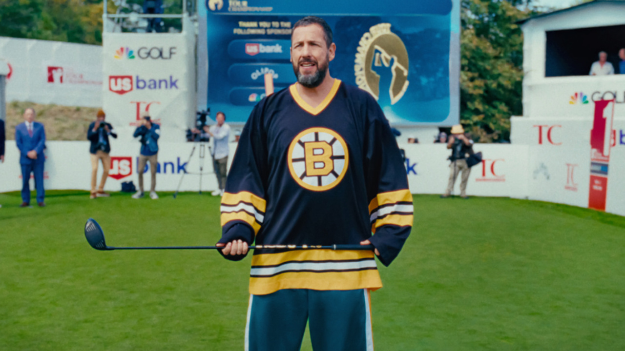 Adam Sandler as Happy Gilmore in 'Happy Gilmore 2'. Photo: Scott Yamano/Netflix © 2024.