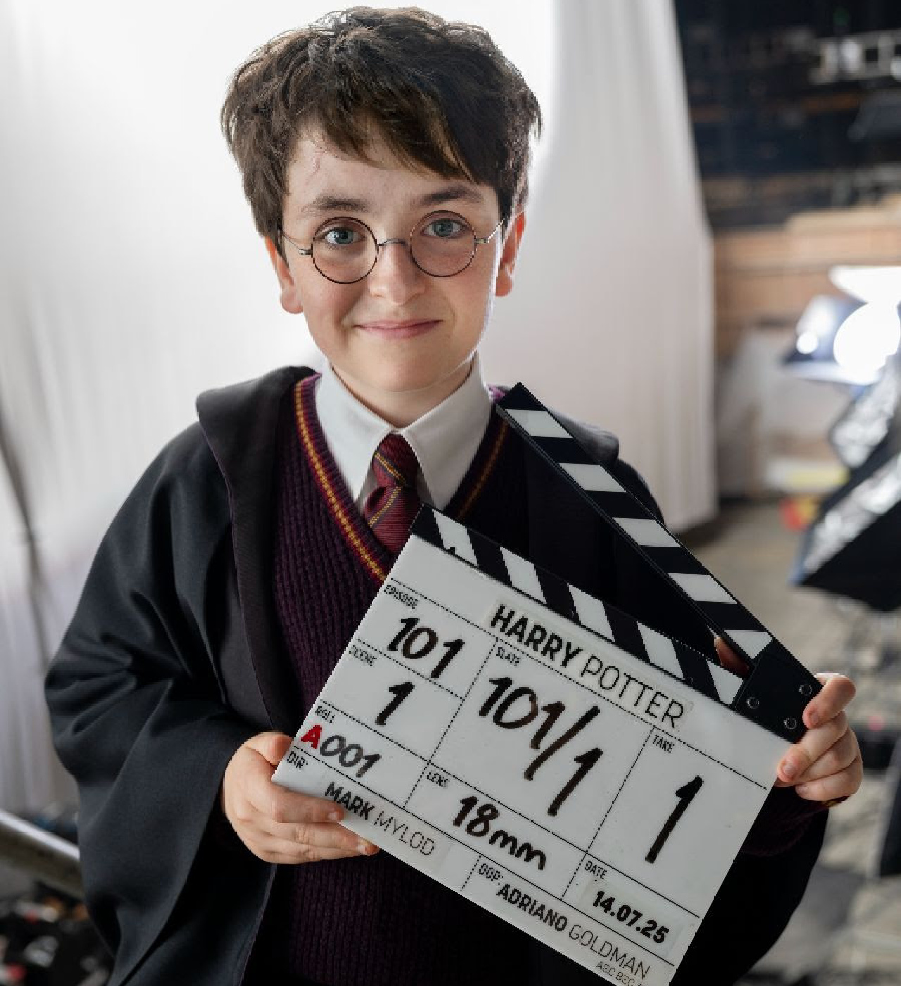 Dominic McLaughlin as Harry Potter in 'Harry Potter' (TV series). Image courtesy of Aidan Monaghan/HBO.