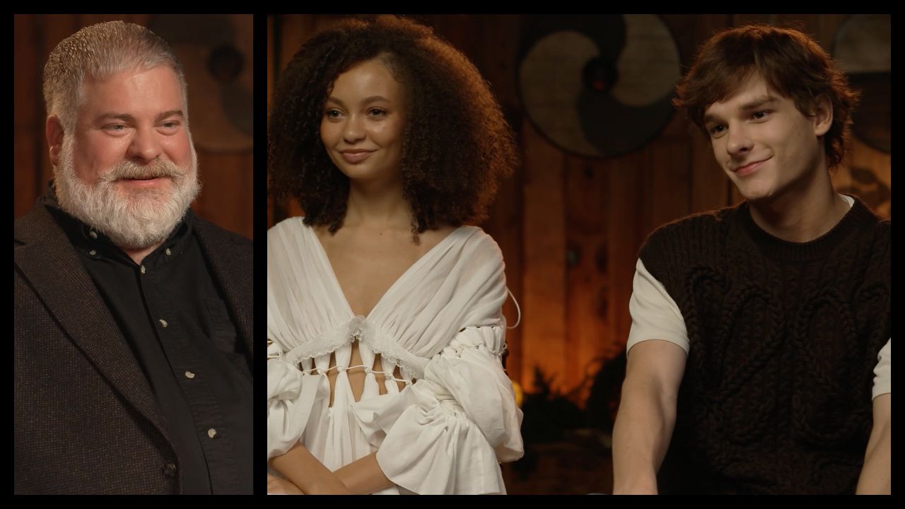 (L to R) 2025's 'How to Train Your Dragon' director Dean DeBlois, and actors Nico Parker and Mason Thames.