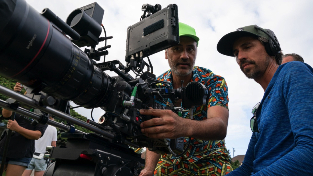 Taika Waititi on the set of 'Next Goal Wins.' Photo by Hilary Bronwyn Gayle. Courtesy of Searchlight Pictures. © 2023 Searchlight Pictures All Rights Reserved.