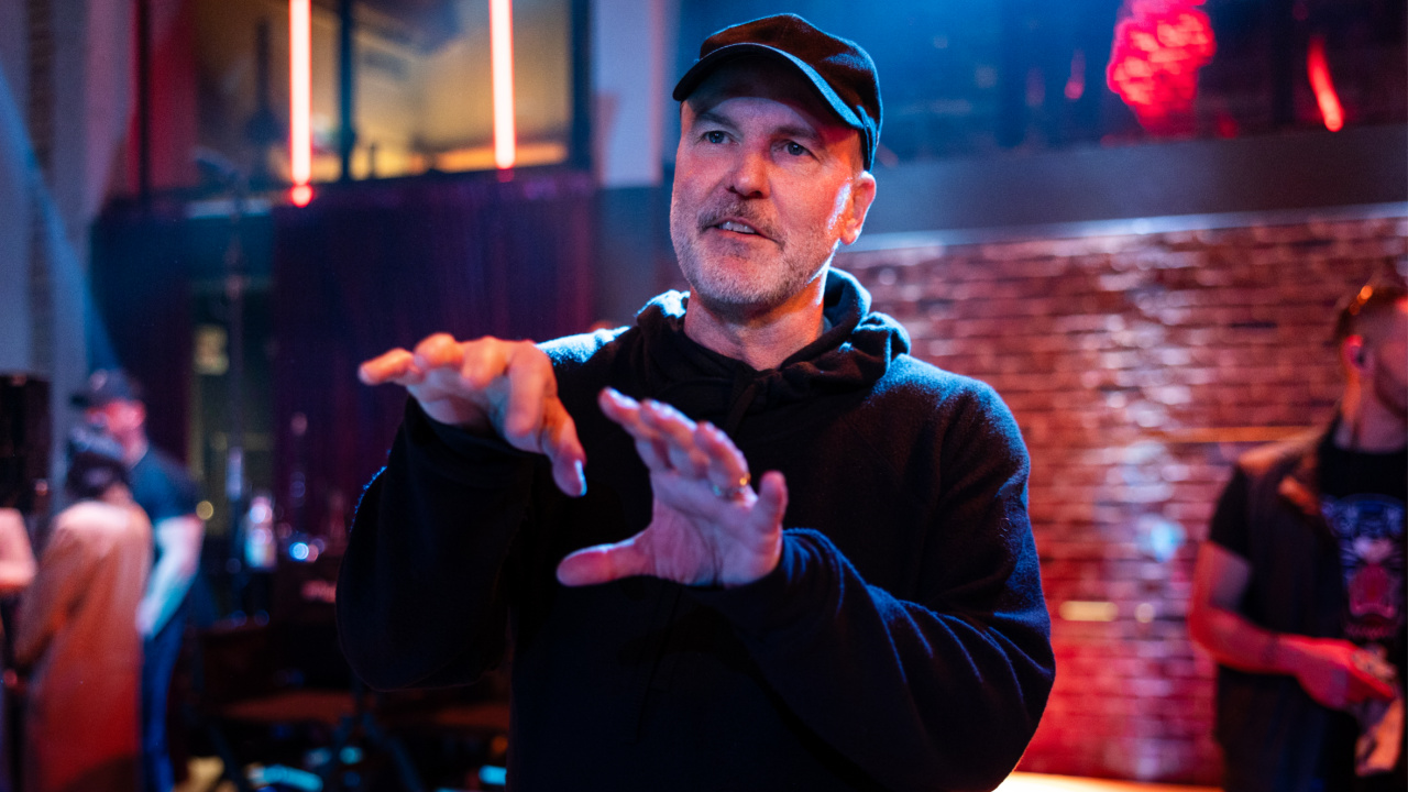 Director Chris Miller on the set of 'Smurfs' from Paramount Animation. Photo: Paramount Pictures.