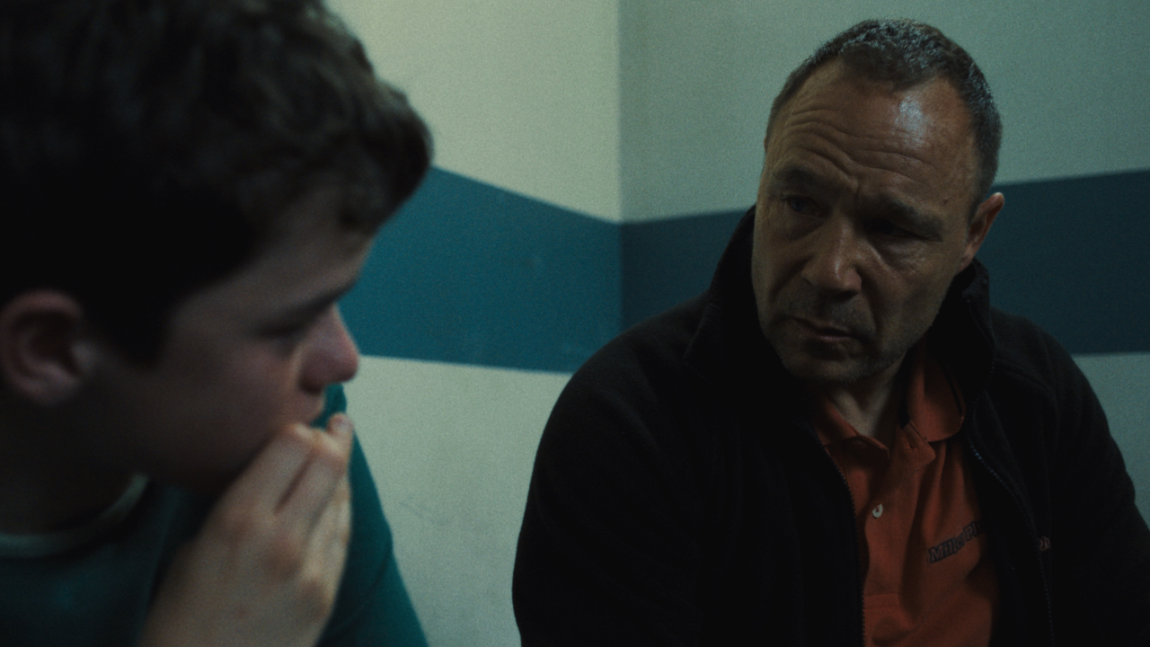 (L to R) Owen Cooper as Jamie Miller, Stephen Graham as Eddie Miller in 'Adolescence'. Ph: Courtesy of Netflix © 2024.