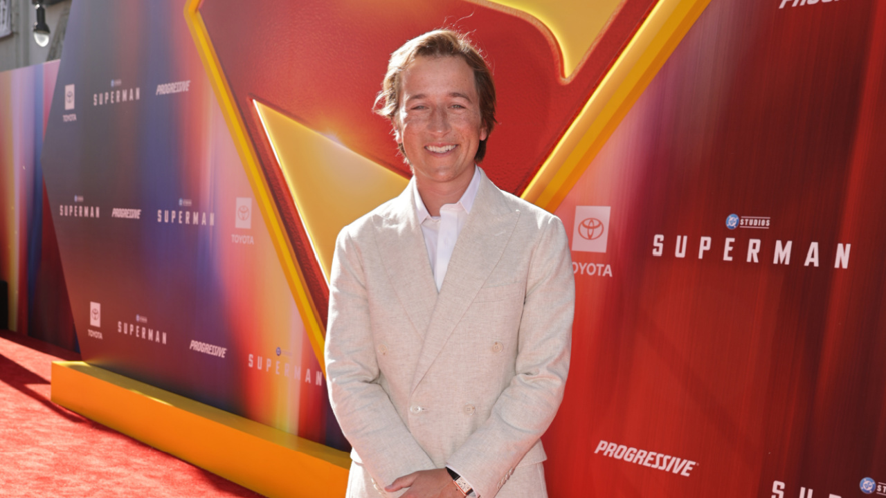 Skyler Gisondo at the Los Angeles premiere of DC Studios’ and Warner Bros. Pictures’ “SUPERMAN,” a Warner Bros. Pictures release. Photo Credit: Courtesy of Warner Bros. Pictures. Copyright: © 2025 Warner Bros. Ent. All Rights Reserved. TM & © DC.