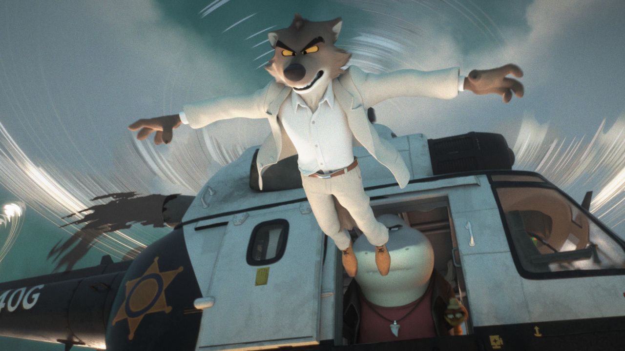 (from left) Wolf (Sam Rockwell), Shark (Craig Robinson) and Snake (Marc Maron) in DreamWorks Animation’s 'The Bad Guys 2', directed by Pierre Perifel. © DreamWorks Animation LLC. All Rights Reserved.