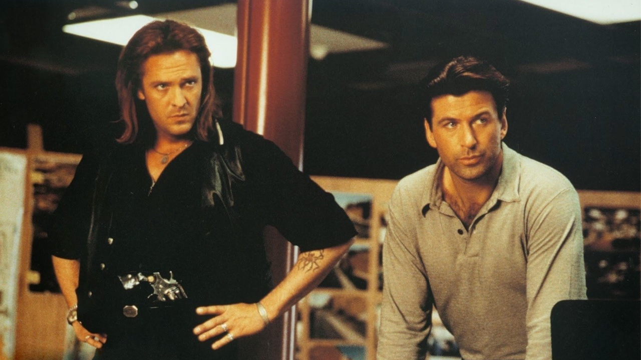 (L to R) Michael Madsen and Alec Baldwin in 'The Getaway'. Photo: Universal Pictures.