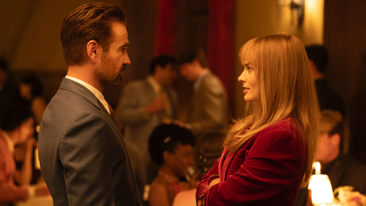 (L to R) Colin Farrell and Margot Robbie star in 'A Big Bold Beautiful Journey'. Photo: Matt Kennedy. © 2025 CTMG, Inc. All Rights Reserved. **ALL IMAGES ARE PROPERTY OF SONY PICTURES ENTERTAINMENT INC. FOR PROMOTIONAL USE ONLY. SALE, DUPLICATION OR TRANSFER OF THIS MATERIAL IS STRICTLY PROHIBITED.