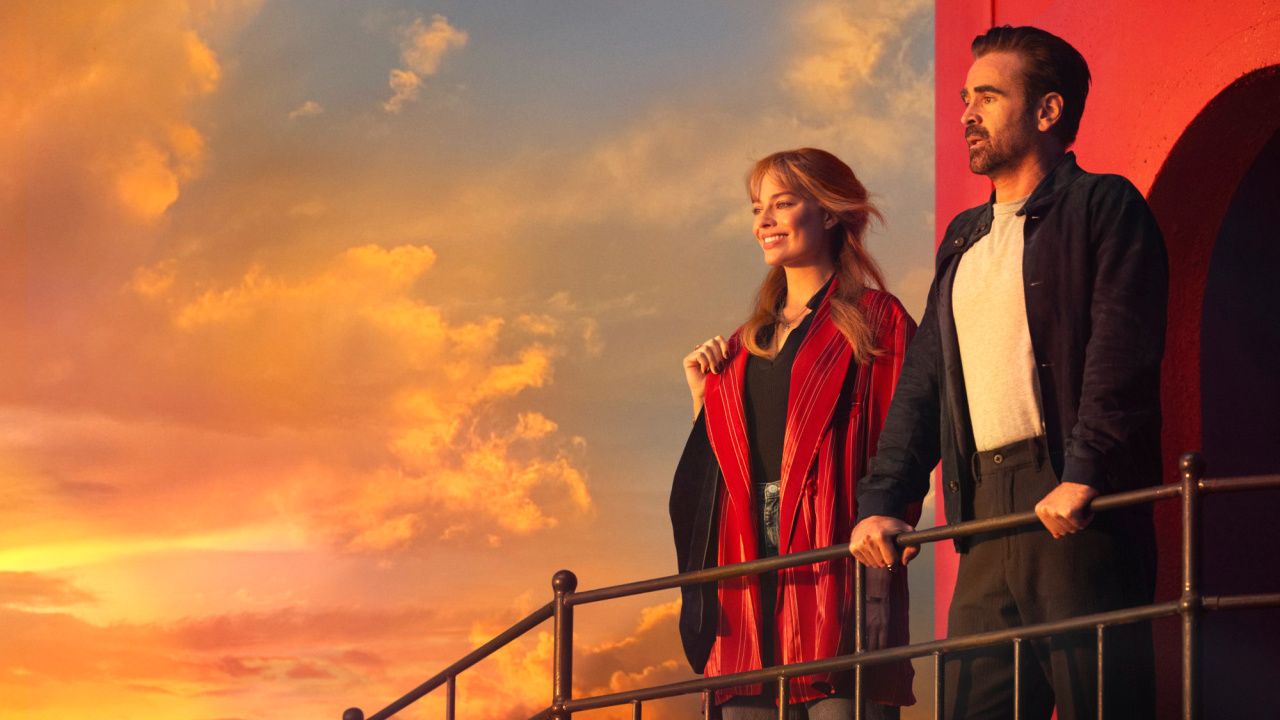 (L to R) Margot Robbie and Colin Farrell star in 'A Big Bold Beautiful Journey'. Photo: Matt Kennedy. © 2025 CTMG, Inc. All Rights Reserved. ALL IMAGES ARE PROPERTY OF SONY PICTURES ENTERTAINMENT INC. FOR PROMOTIONAL USE ONLY. SALE, DUPLICATION OR TRANSFER OF THIS MATERIAL IS STRICTLY PROHIBITED.