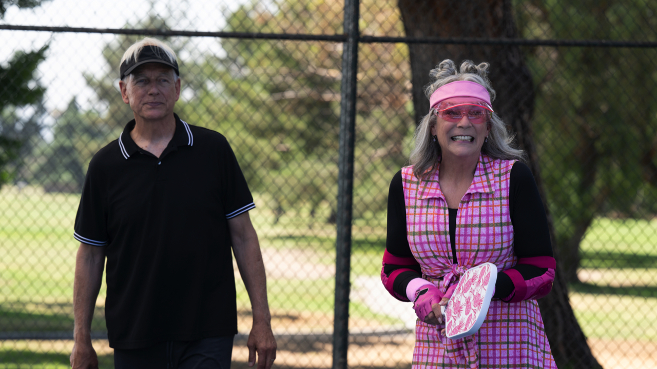 (L-R) Mark Harmon as Ryan and Jamie Lee Curtis as Tess Coleman in Disney's 'Freakier Friday'. Photo by Glen Wilson. © 2025 Disney Enterprises, Inc. All Rights Reserved.