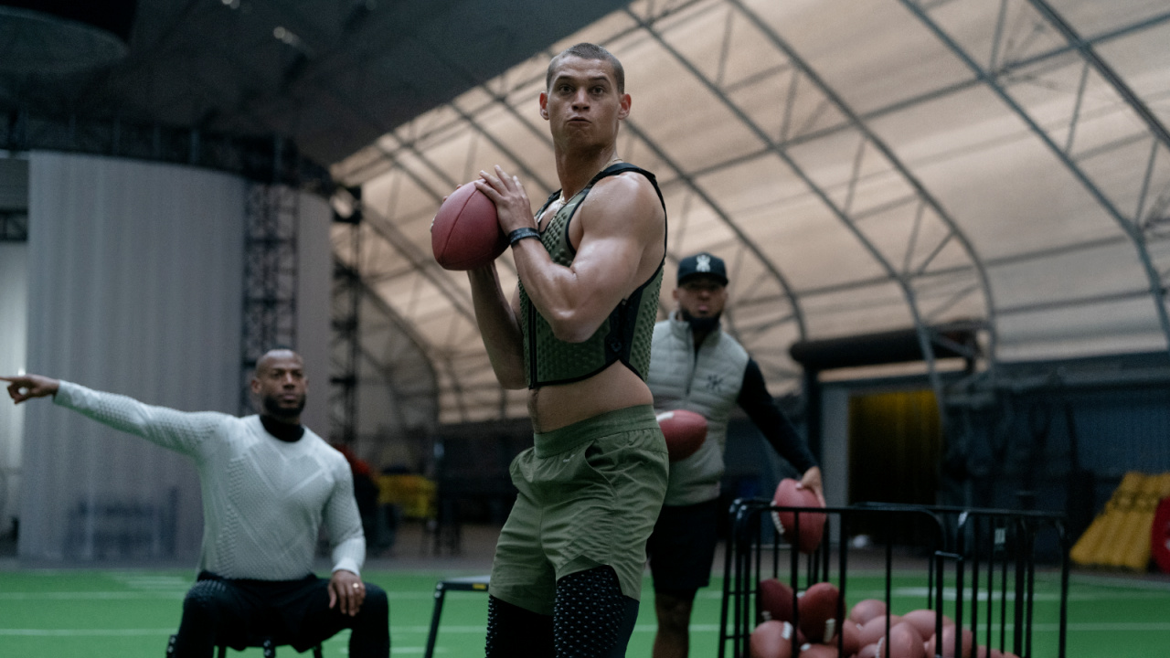 Marlon Wayans is Isaiah (back, pointing) and Tyriq Withers is Cam (foreground) in 'HIM', directed by Justin Tipping. Photo: Universal Pictures.
