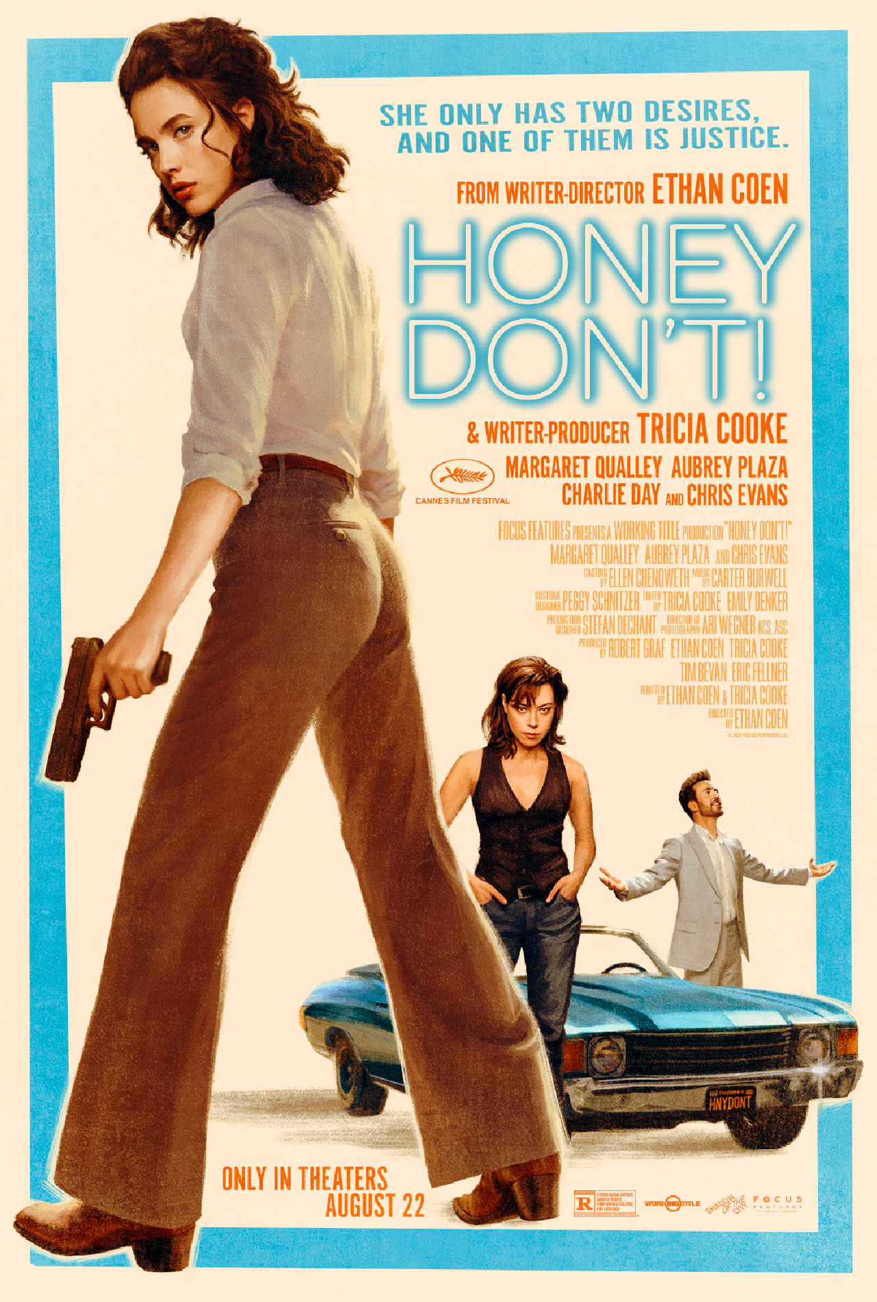 Writer/director Ethan Coen’s 'Honey Don't!', a Focus Features release opens in theaters on August 22, 2025. Credit: Courtesy of Focus Features / © 2025 Focus Features LLC