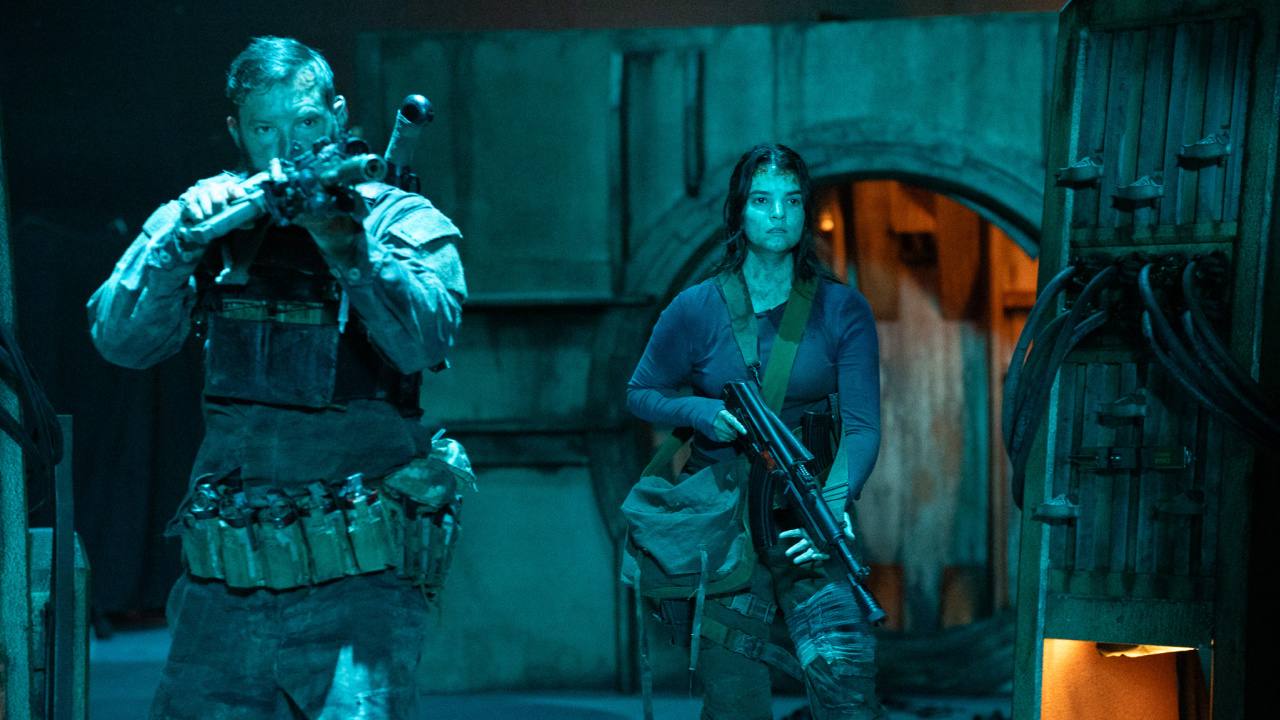 (L to R) Max Martini and Brianna Hildebrand in 'Osiris'. Photo: XYZ Films.