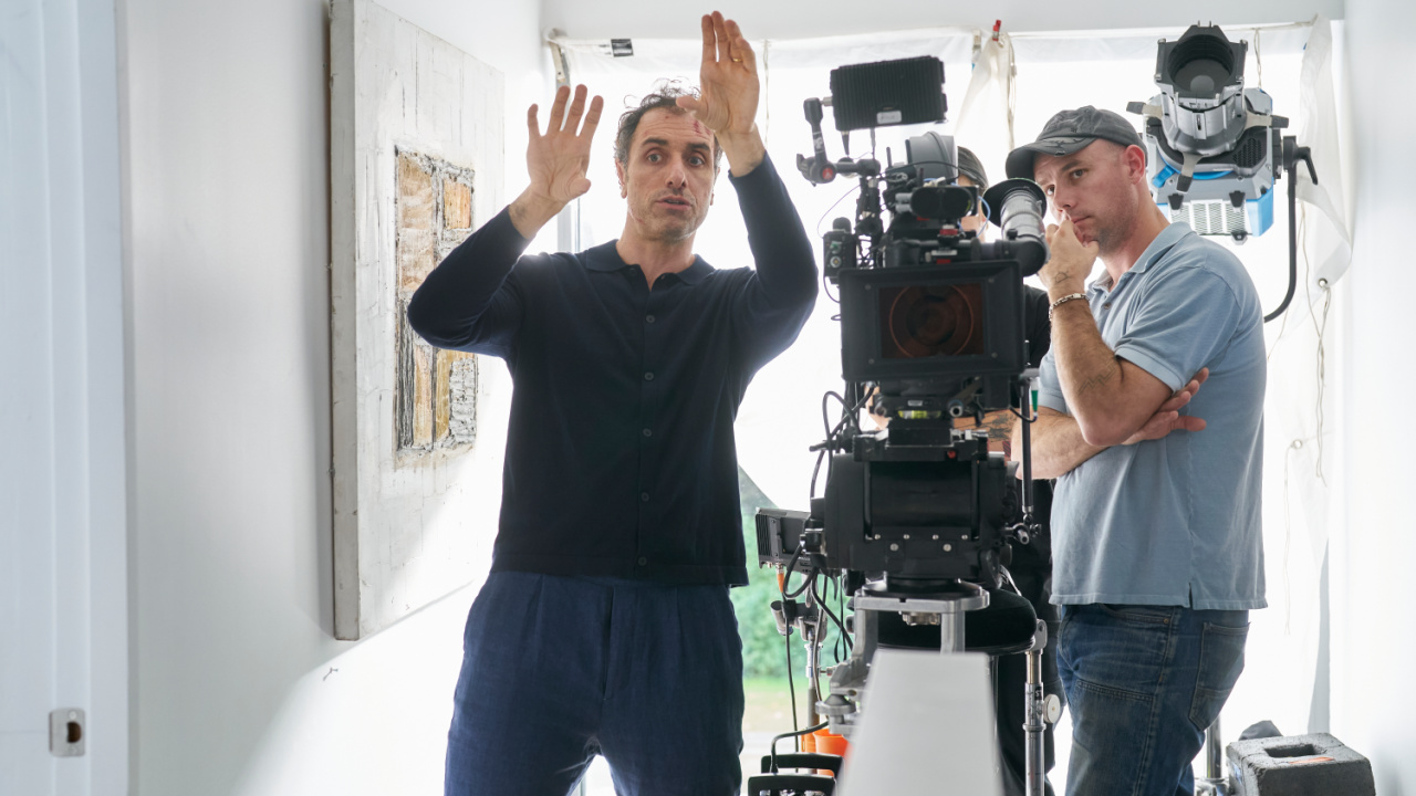Michael Angelo Covino on the set of 'Splitsville'. Photo: Neon.