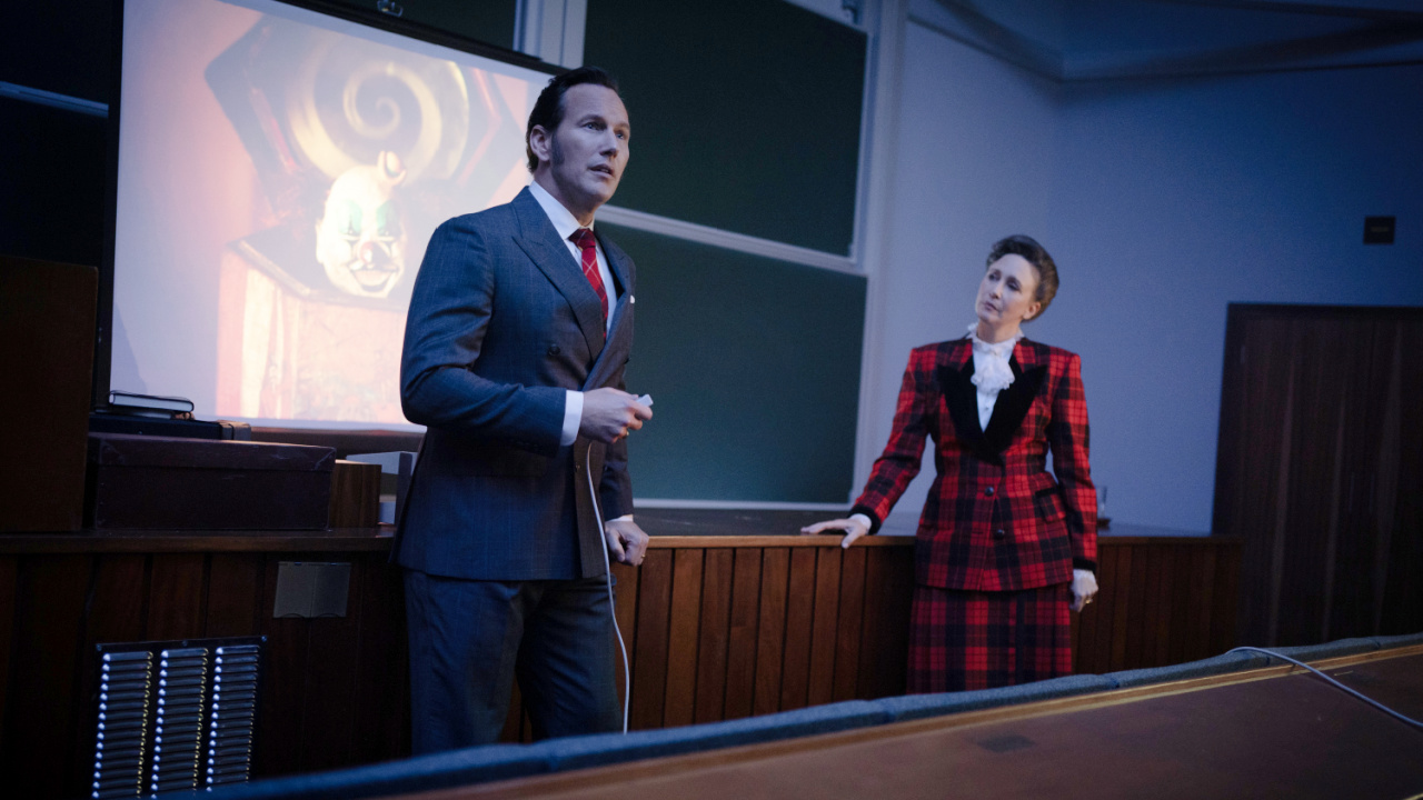 (L to R) Patrick Wilson as Ed Warren and Vera Farmiga as Lorraine Warren in New Line Cinema’s 'The Conjuring: Last Rites,' a Warner Bros. Pictures release. Photo Credit: Giles Keyte. Copyright: © 2025 Warner Bros. Entertainment Inc. All Rights Reserved.