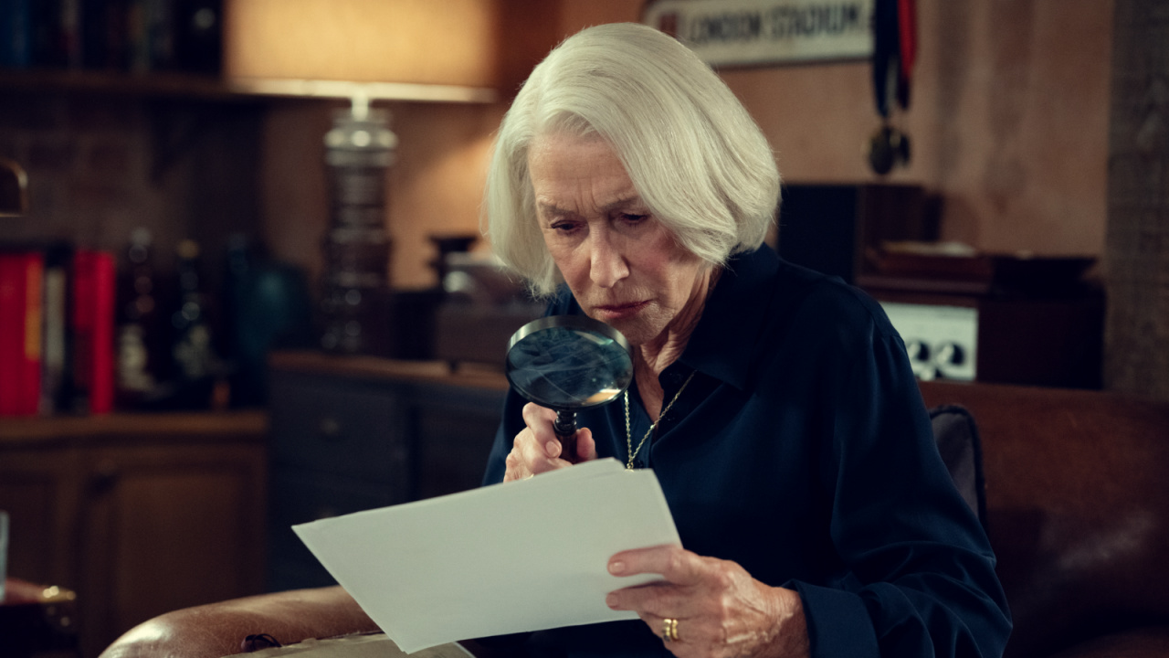 Helen Mirren in 'The Thursday Murder Club'. Photo Credit: Giles Keyte / Netflix. © 2025 Netflix, Inc.