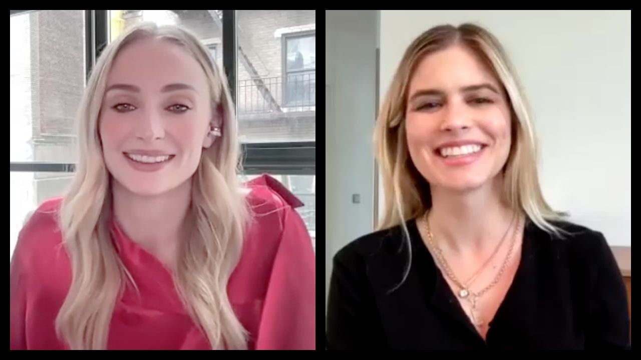 (Left) Sophie Turner stars in 'Trust'. (Right) 'Trust' director Carlson Young.