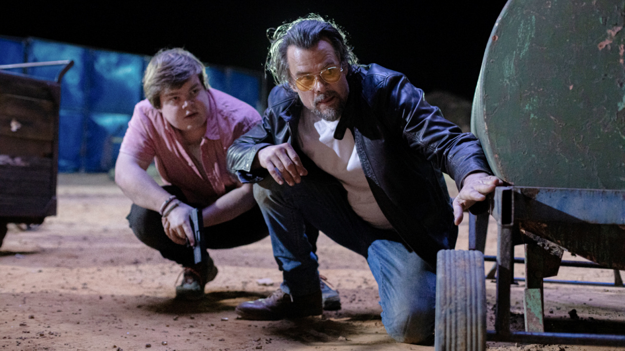 (L to R) Jeremy Ray Taylor as “Julian” and Josh Duhamel as “Tommy Ward” in the action comedy 'London Calling', a Quiver Distribution release. Photo courtesy of Quiver Distribution.