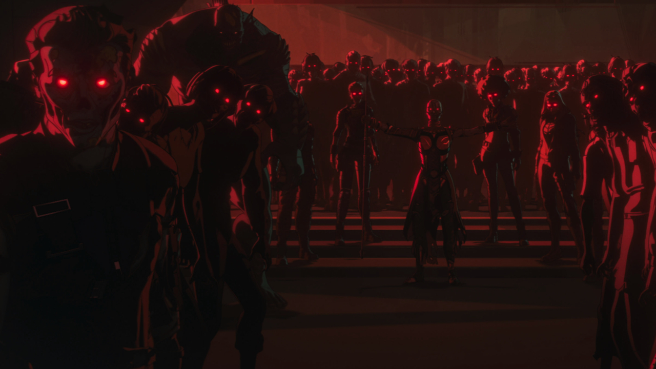 Caption(Center): Zombie Okoye (voiced by Kenna Ramsey) in Marvel Television's 'Marvel Zombies', exclusively on Disney+. Photo: Marvel Television. © 2025 MARVEL.