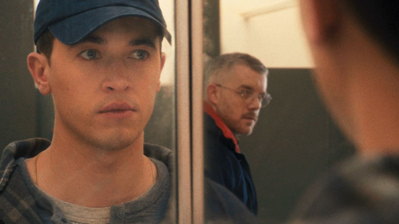 (L to R): Tom Blyth and Russell Tovey in 'Plainclothes', a Magnolia Pictures release. Photo: Magnolia Pictures.