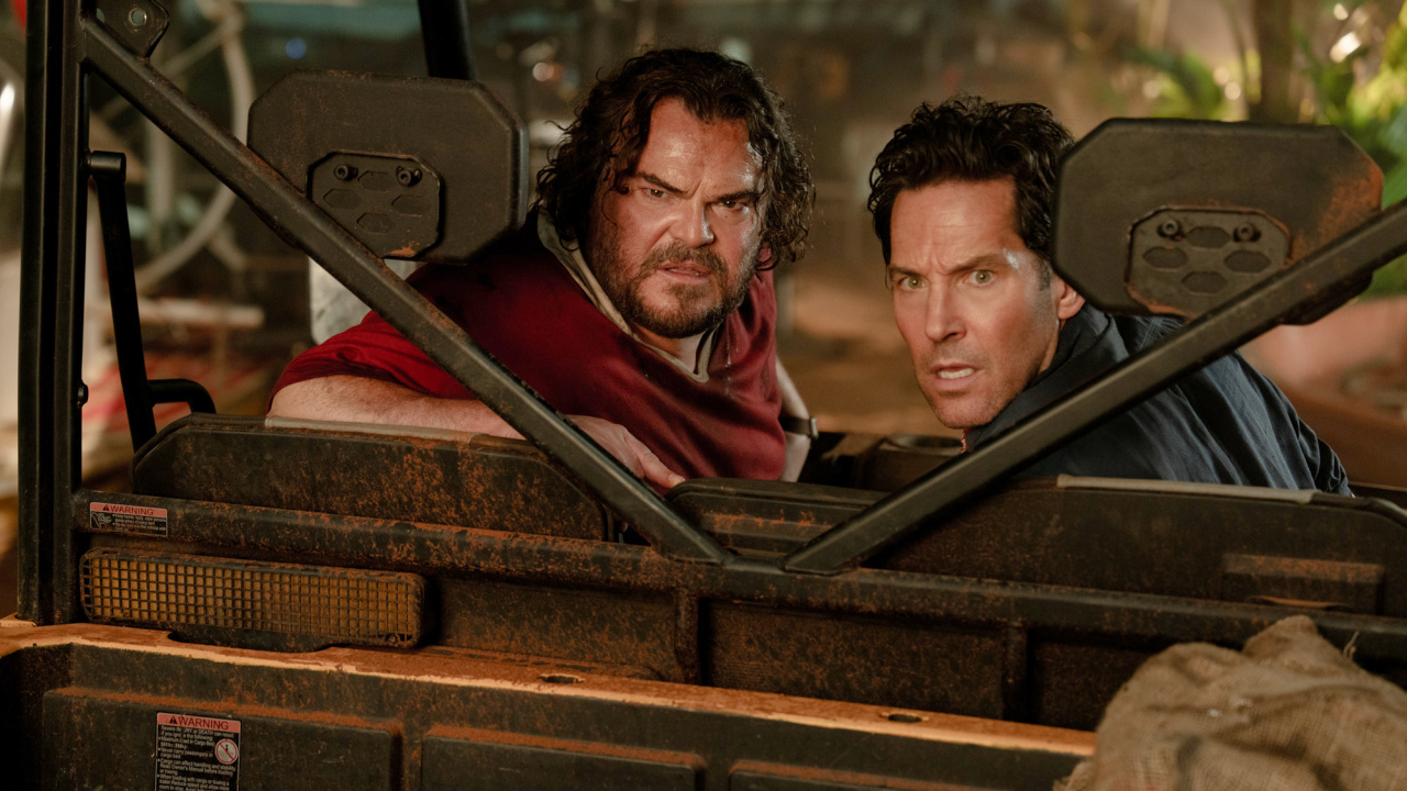 (L to R) Doug (Jack Black) and Griff (Paul Rudd) in Columbia Pictures’ 'Anaconda'. © 2025 CTMG, Inc. All Rights Reserved. Photo: Bradley Patrick.