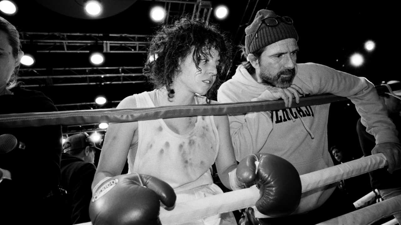 (L to R) Sydney Sweeney and director David Michôd in 'Christy'. Photo: Black Bear Pictures.