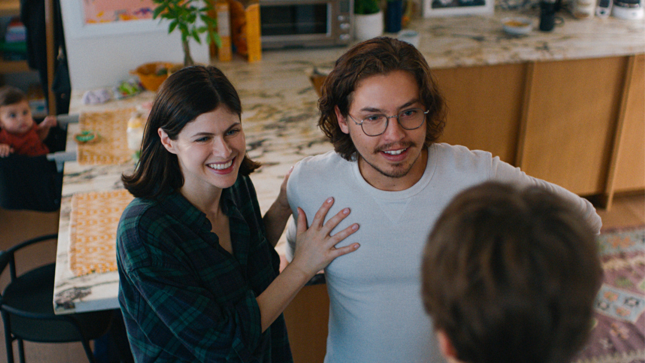 (L to R) Alexandra Daddario as Hannah and Cole Sprouse as Thomas in 'I Wish You All The Best'. Photo Credit: Courtesy of Lionsgate.