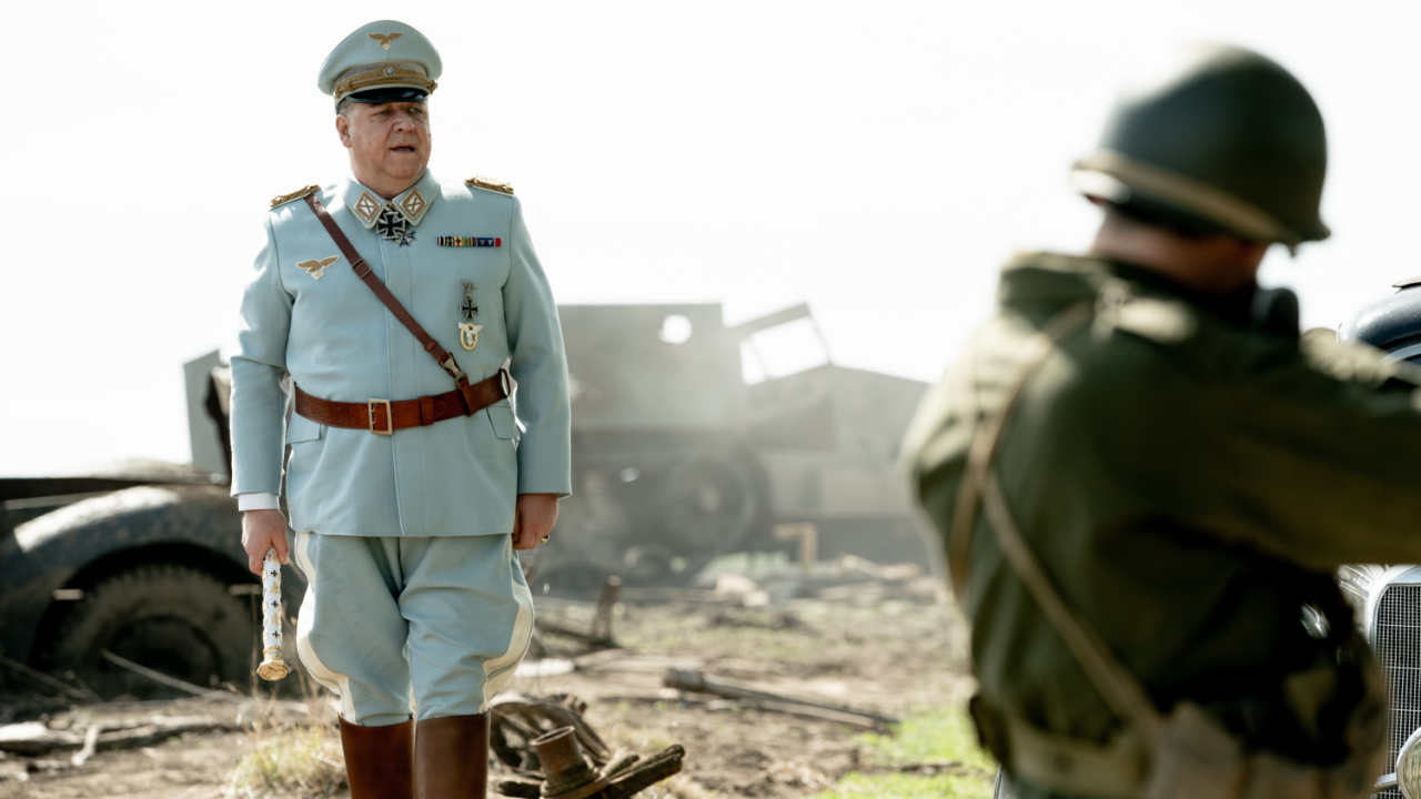 Russell Crowe as Hermann Göring in ‘Nuremberg’. Photo: Scott Garfield. Courtesy of Sony Pictures Classics.