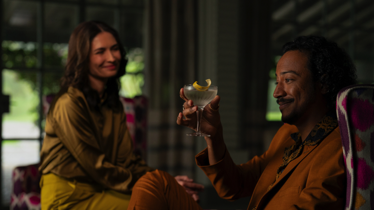 Karolina Wydra and Samba Schutte in ‘Pluribus,’ premiering November 7, 2025 on Apple TV.