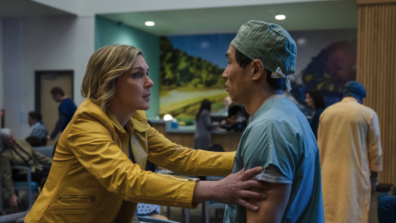 Rhea Seehorn in ‘Pluribus,’ premiering November 7, 2025 on Apple TV.