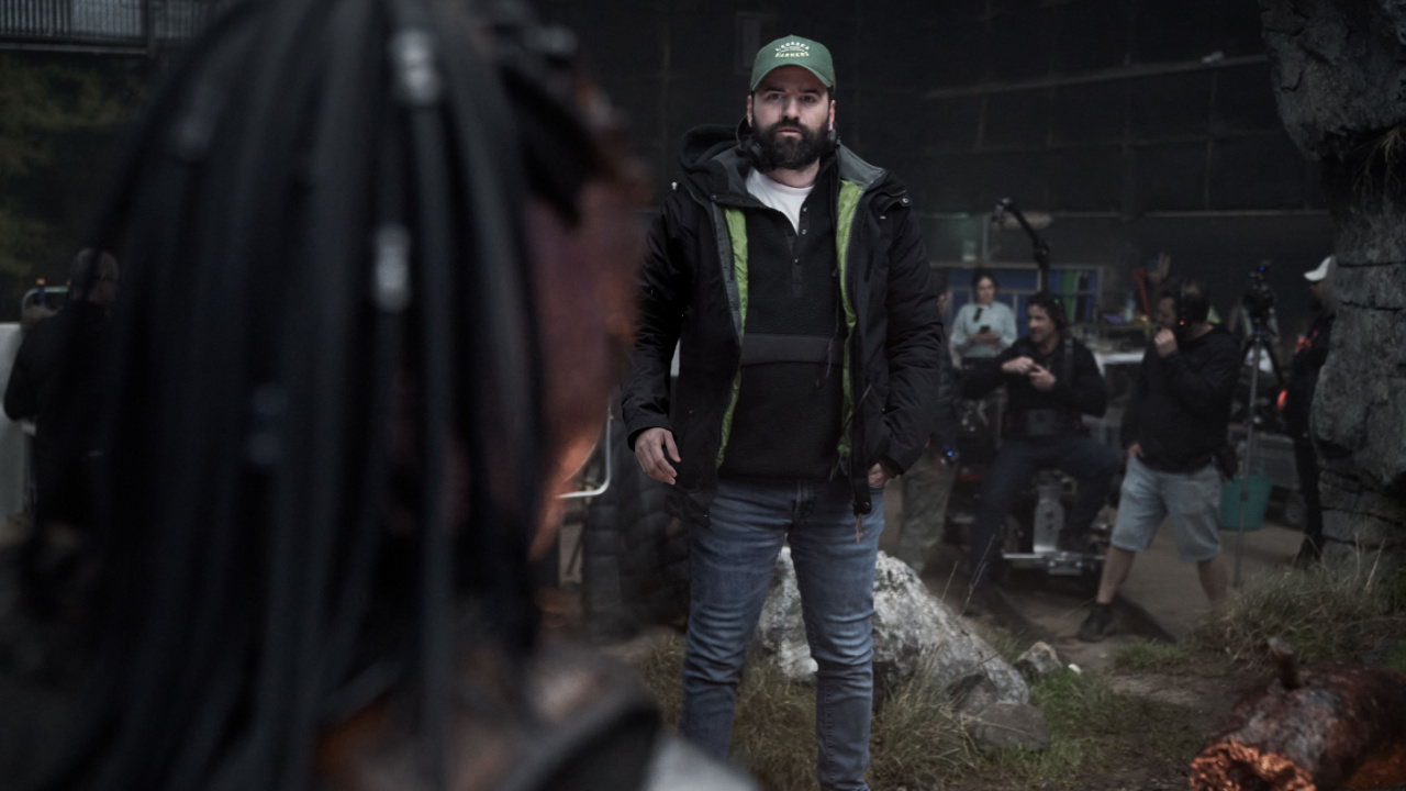 Dan Trachtenberg on the set of 20th Century Studios' 'Predator: Badlands' film. Photo by Nicola Dove. © 2024 20th Century Studios. All Rights Reserved.