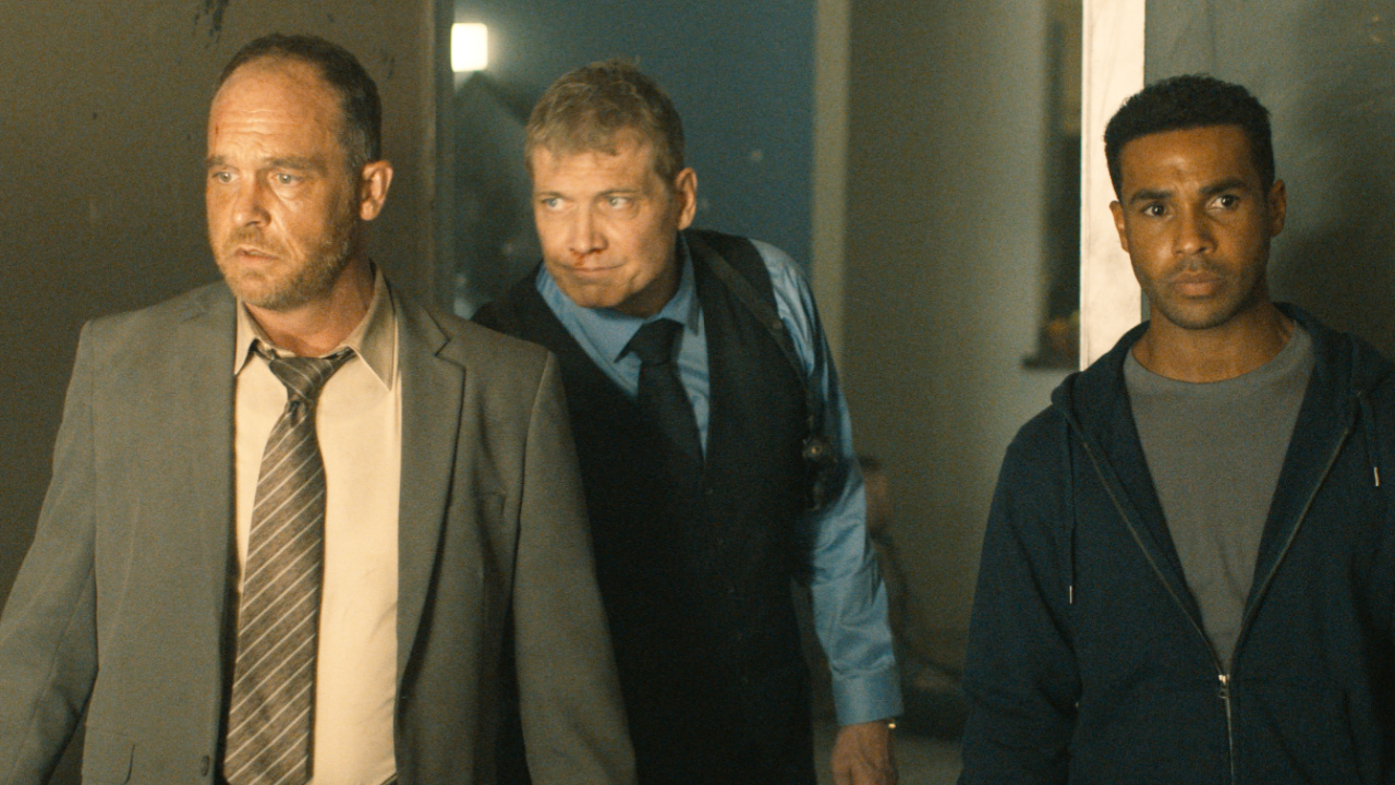 (L to R) Ethan Embry, Holt McCallany and Lucien Laviscount in 'Safe House'. Photo: Vertical.