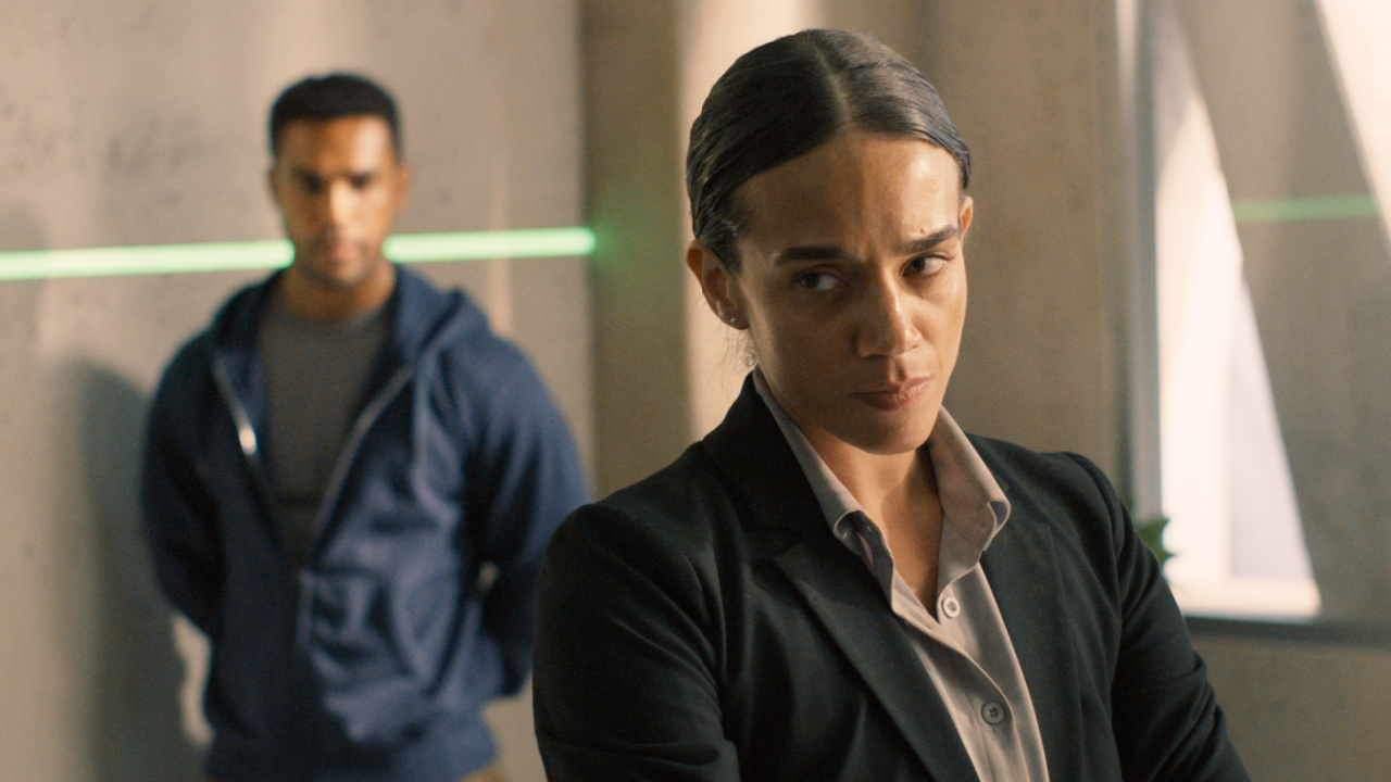 (L to R) Hannah John-Kamen and Lucien Laviscount in 'Safe House'. Photo: Vertical.