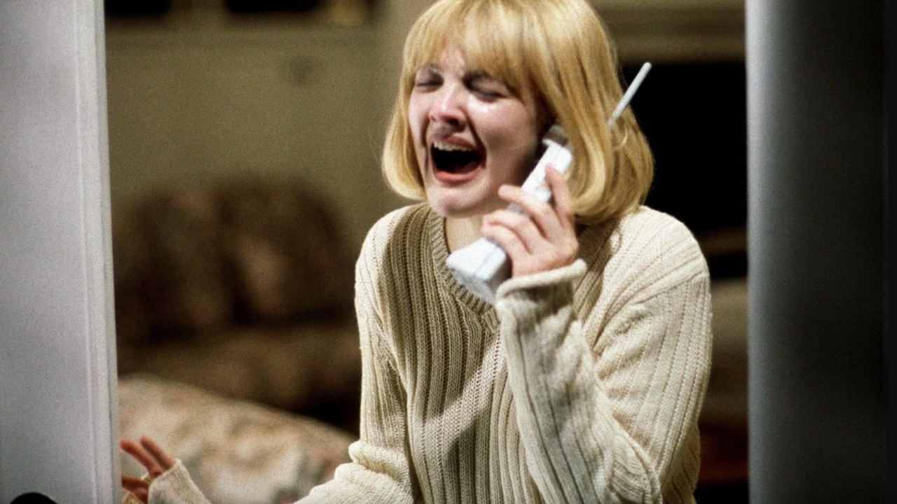 Drew Barrymore in 'Scream'. Photo: Dimension Films.