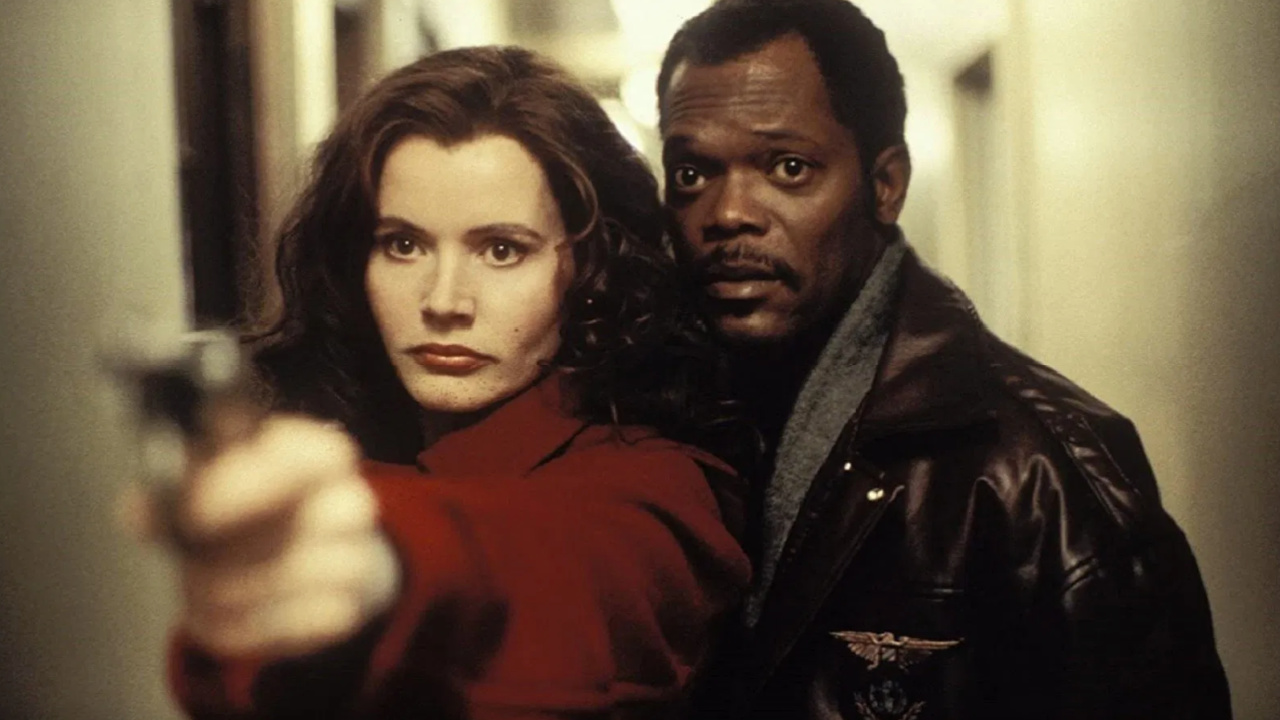 (L to R) Geena Davis and Samuel L. Jackson in 'The Long Kiss Goodnight'. Photo: New Line Cinema.