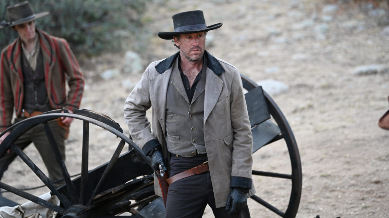 (Center) Armie Hammer as “Edmund Fisher” in the western/thriller/drama film, 'Frontier Crucible', a Well Go USA film. Photo courtesy of Well Go USA.