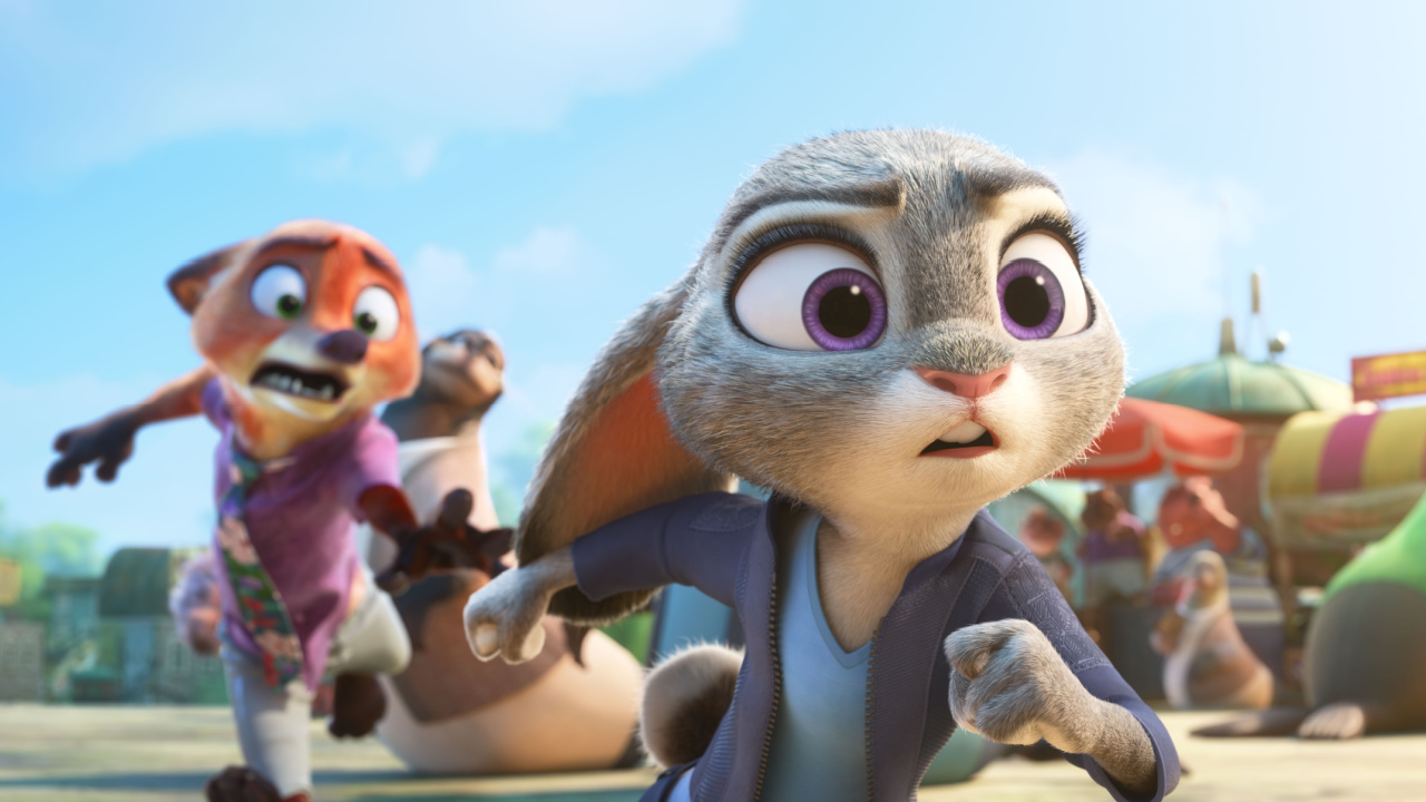 (L to R) Nick Wilde (voiced by Jason Bateman) and Judy Hopps (voiced by Ginnifer Goodwin) in Walt Disney Animation Studios' 'Zootopia 2'. © 2025 Disney Enterprises, Inc. All Rights Reserved.