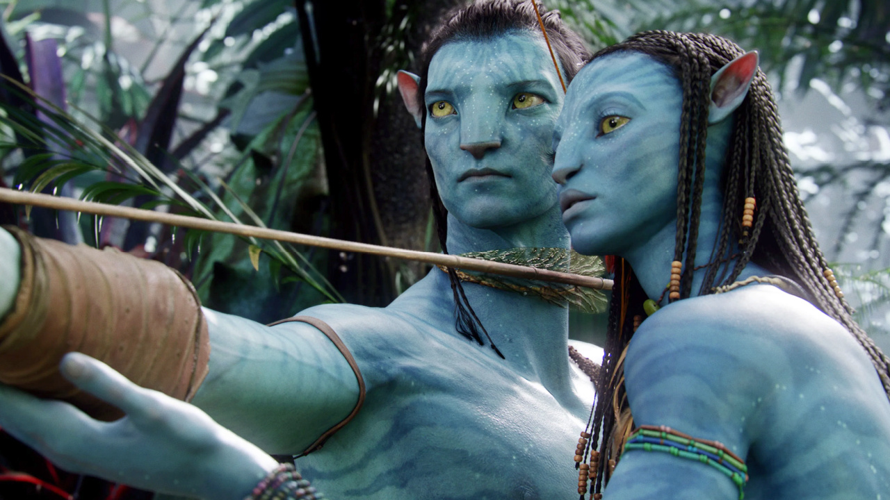 (L to R) Sam Worthington and Zoe Saldaña in 'Avatar'. Photo: 20th Century Fox.