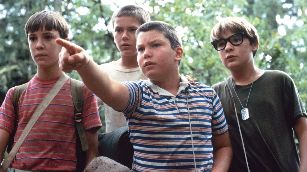 (L to R) Wil Wheaton, River Phoenix, Jerry O'Connell and Corey Feldman in 'Stand by Me'. Photo: Columbia Pictures.