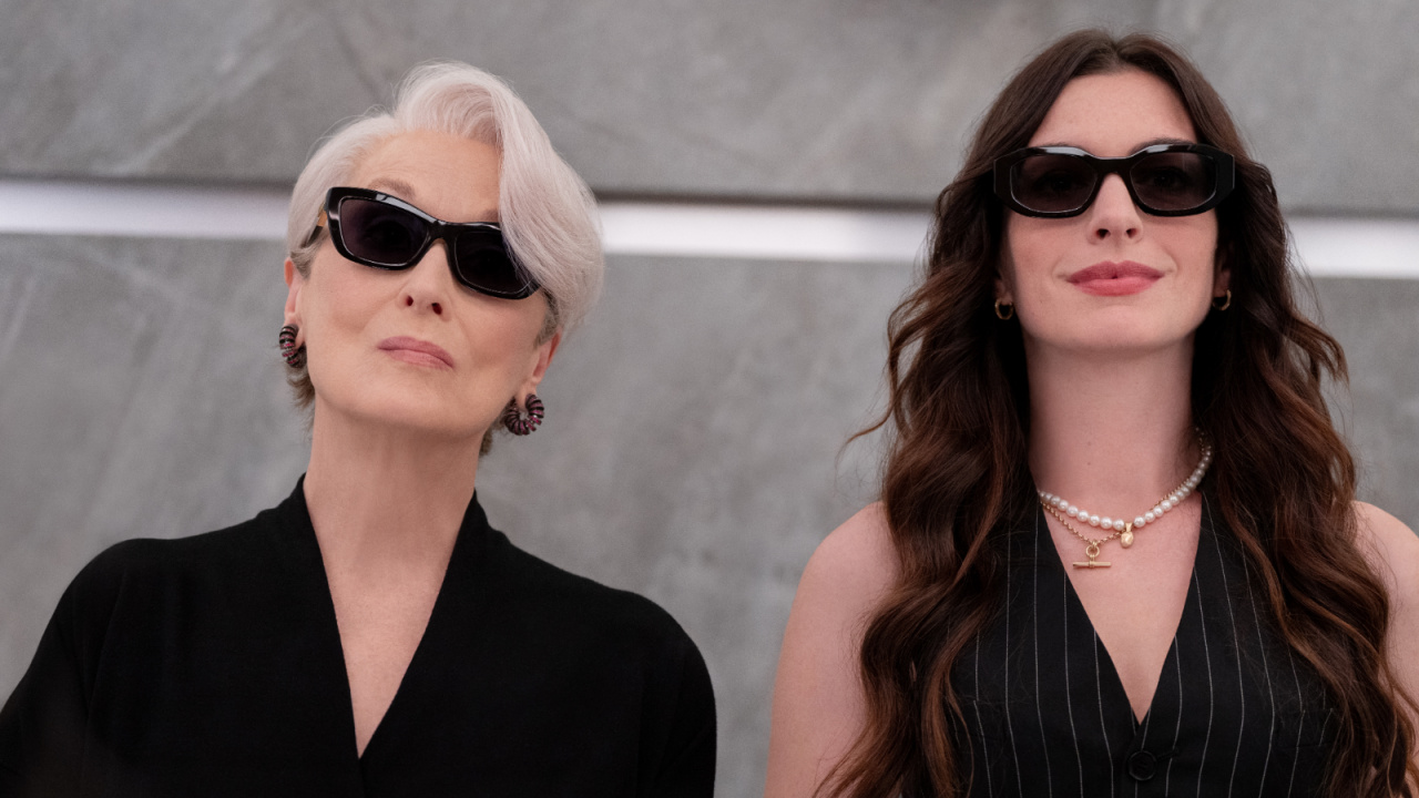 (L to R) Miranda Priestly (Meryl Streep) and Andie Sachs (Anne Hathaway) in 20th Century Studios' 'The Devil Wears Prada 2'. Photo by Macall Polay. © 2025 20th Century Studios. All Rights Reserved.
