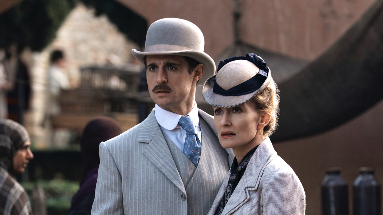 (L to R): Max Irons and Natasha McElhone in Prime Video's 'Young Sherlock.' Photo: Dan Smith.