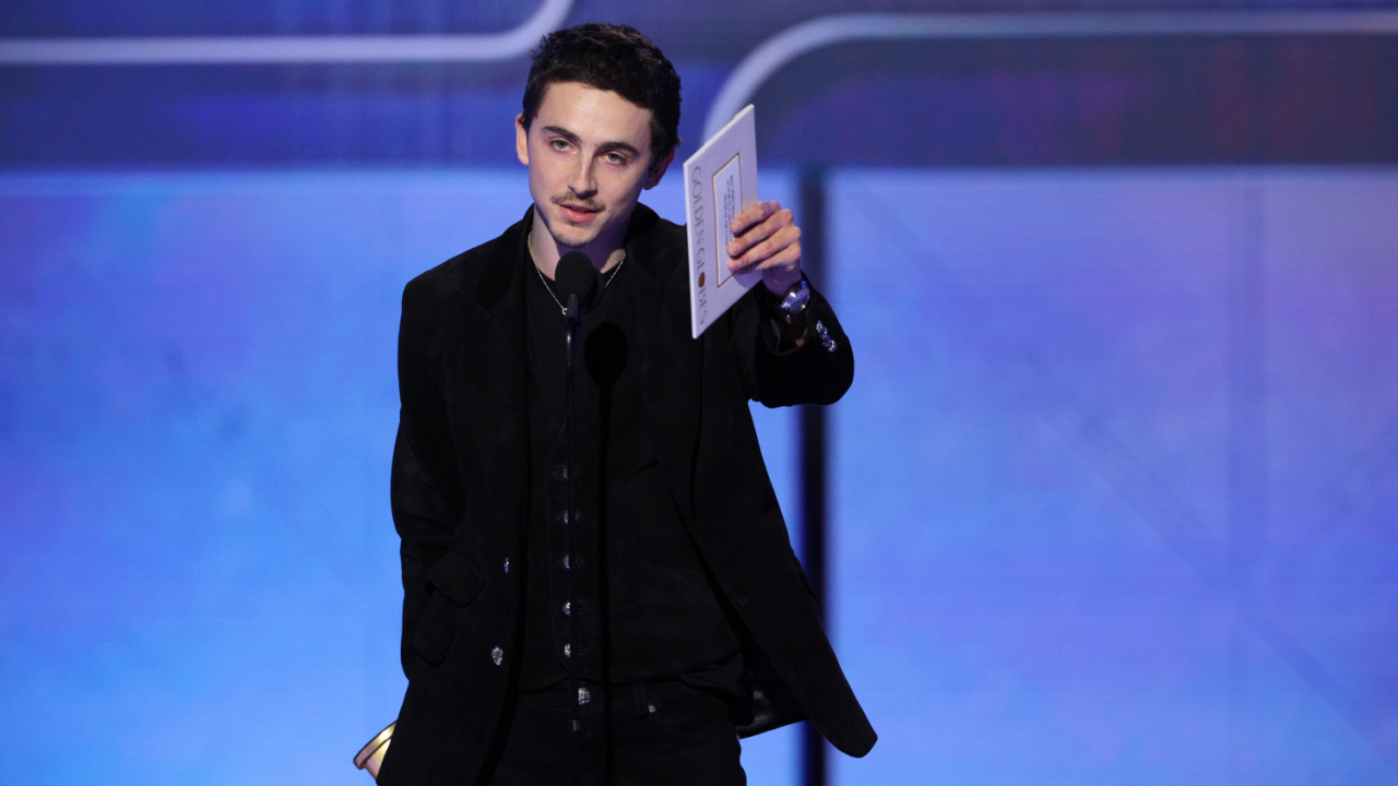 Timothee Chalamet accepts the Best Actor in a Motion Picture ñ Musical or Comedy Award for 'Marty Supreme' onstage during the 83rd Annual Golden Globes®, airing live from the Beverly Hilton in Beverly Hills, California on Sunday, January 11, 2026 at 8 PM ET/5 PM PT, on CBS and streaming on Paramount+. Photo: Kevork Djansezian/CBS ©2026 CBS Broadcasting, Inc. All Rights Reserved.