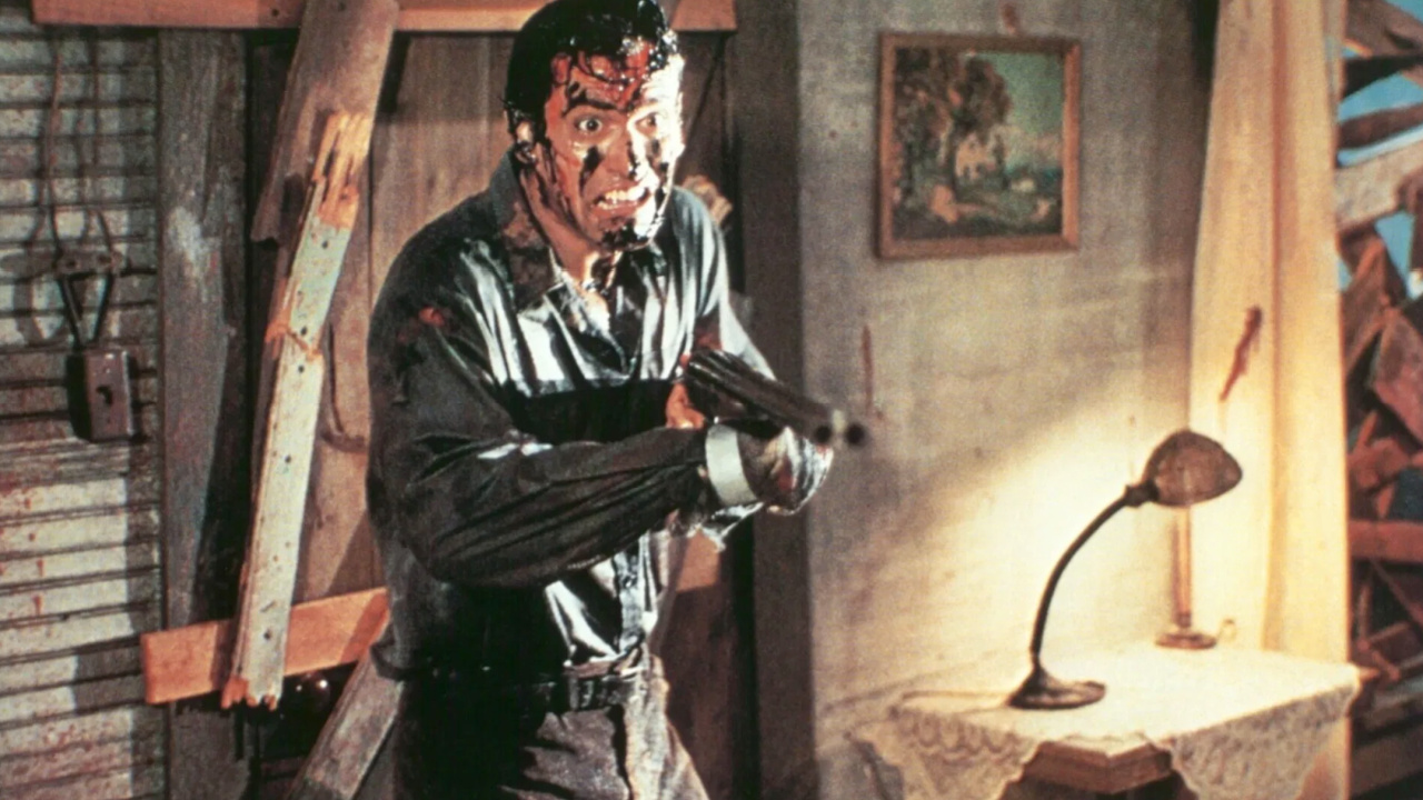 Bruce Campbell in 'Evil Dead II'. Photo: Rosebud Releasing Corporation.