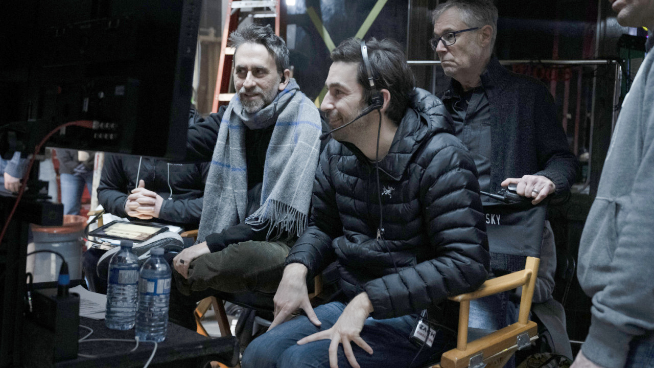 (L to R) Director Adam Stein and Director Zach Lipovsky in New Line Cinema’s 'Final Destination Bloodlines,' a Warner Bros. Pictures release. Photo Credit: Eric Milner. Copyright: © 2025 Warner Bros. Entertainment Inc. All Rights Reserved.