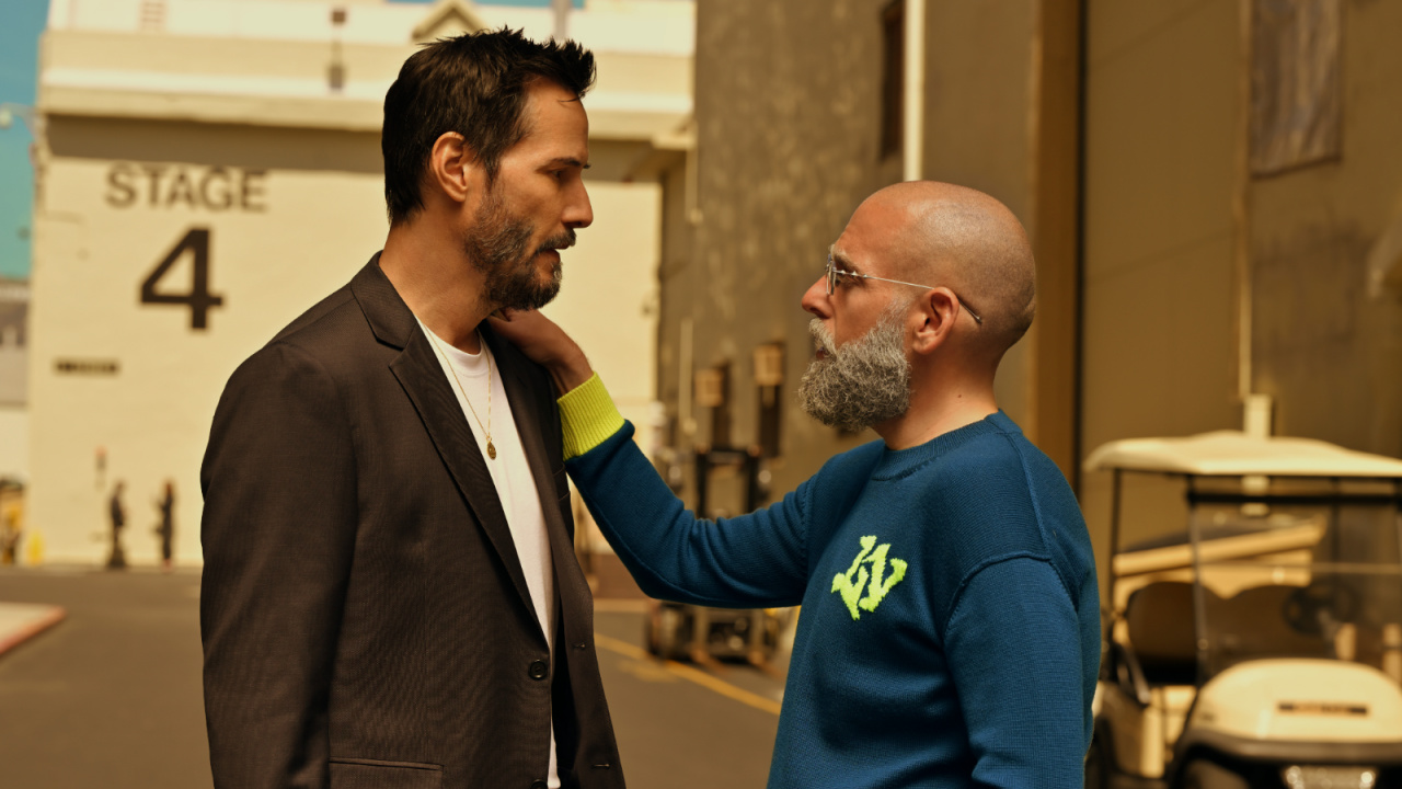 (L to R) Keanu Reeves and Jonah Hill in 'Outcome', premiering April 10, 2026 on Apple TV.